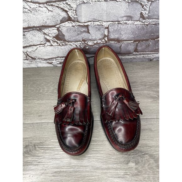 G.H. Bass & Co. Weejuns Burgundy Leather Kiltie Tassel Loafers Men Sz 9.5B US/43 - Picture 16 of 16